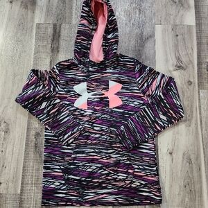 Under Armor Kids' Pink and Black Hoodie